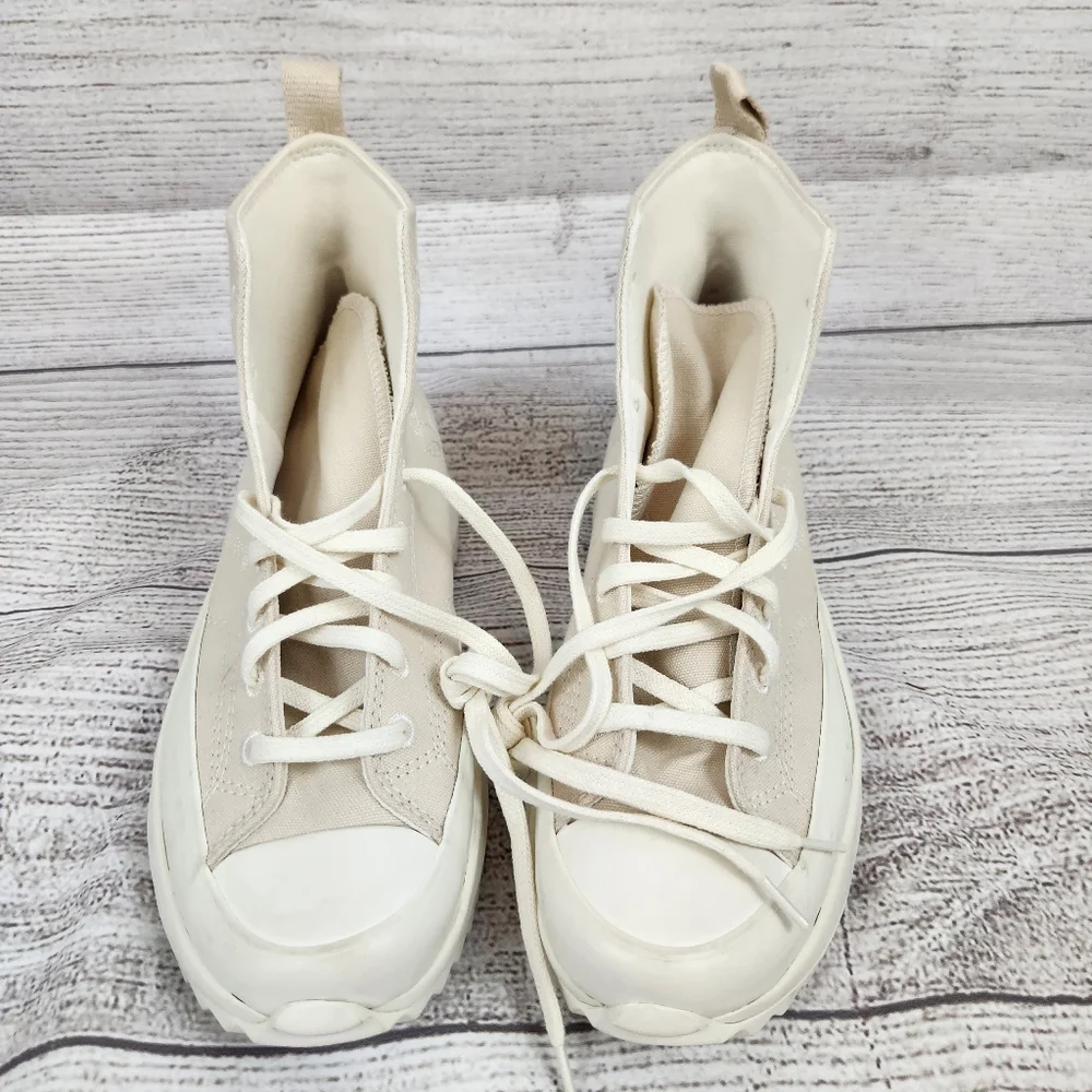 Converse Run Star Hike Platform Embroidered Floral - Natural Ivory/Egret/White